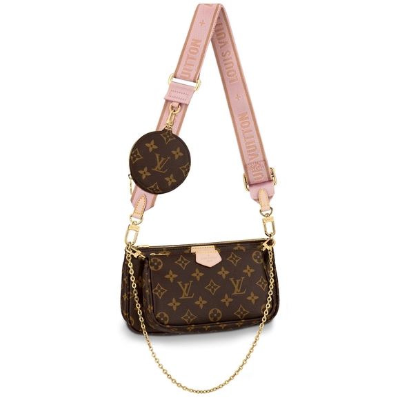 LV Louis Vuitton Multi Pochette Accessoires PINK Monogram IN MINT CONDITION - Picture 1 of 16